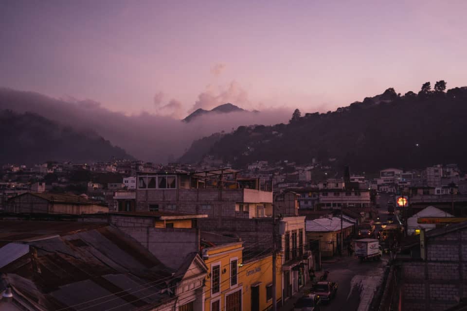 Quetzaltenango-Xela-at-Sunset