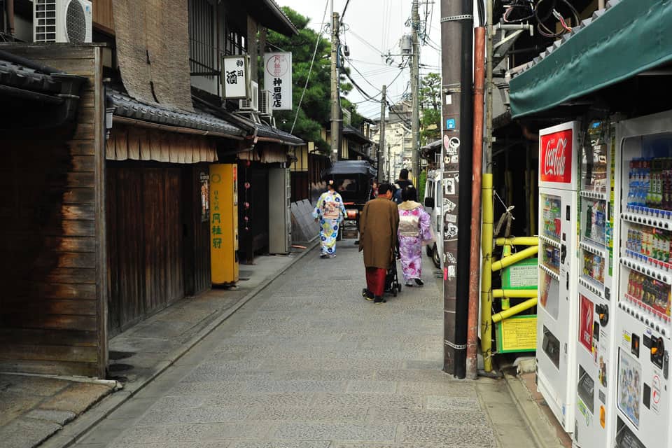 Kyoto Street With Geisha