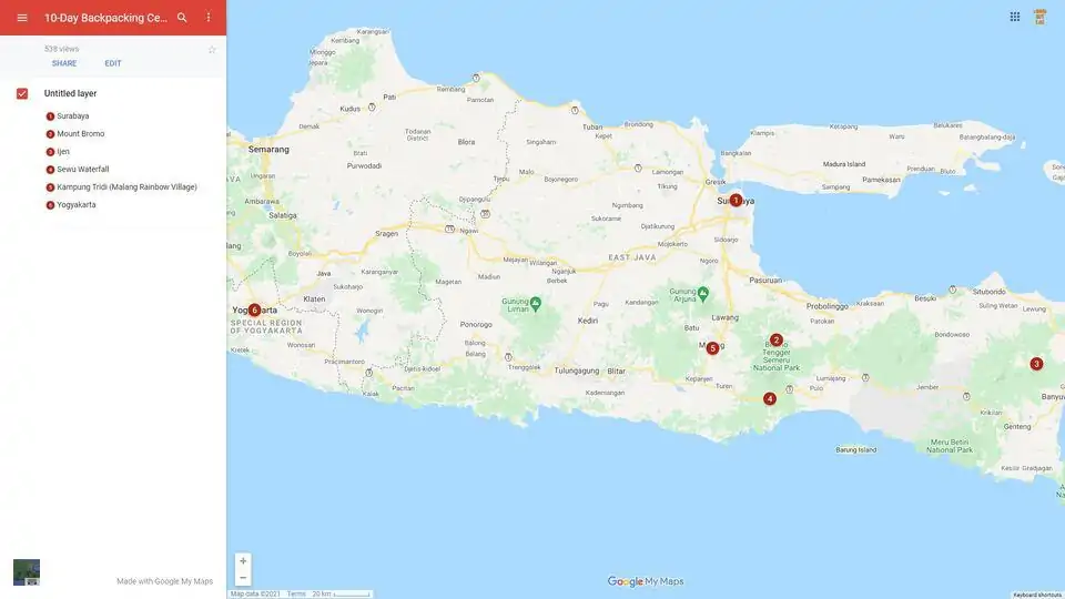 best time to visit java indonesia Java Itinerary Map
