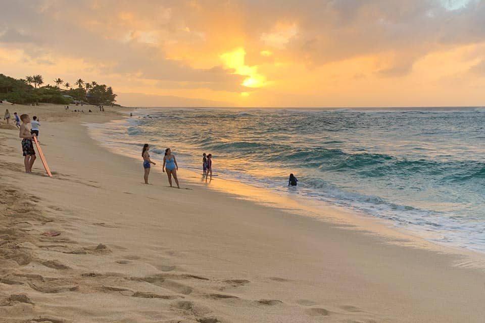 Sunset Beach In North Shore Oahu