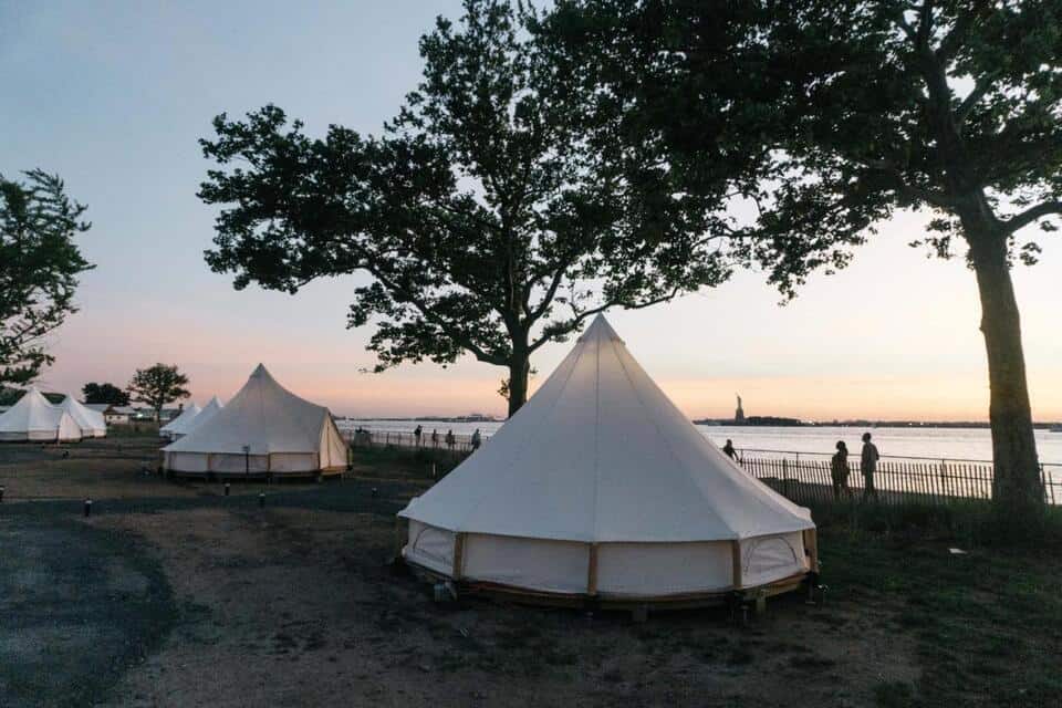 Glamping on Governor Island