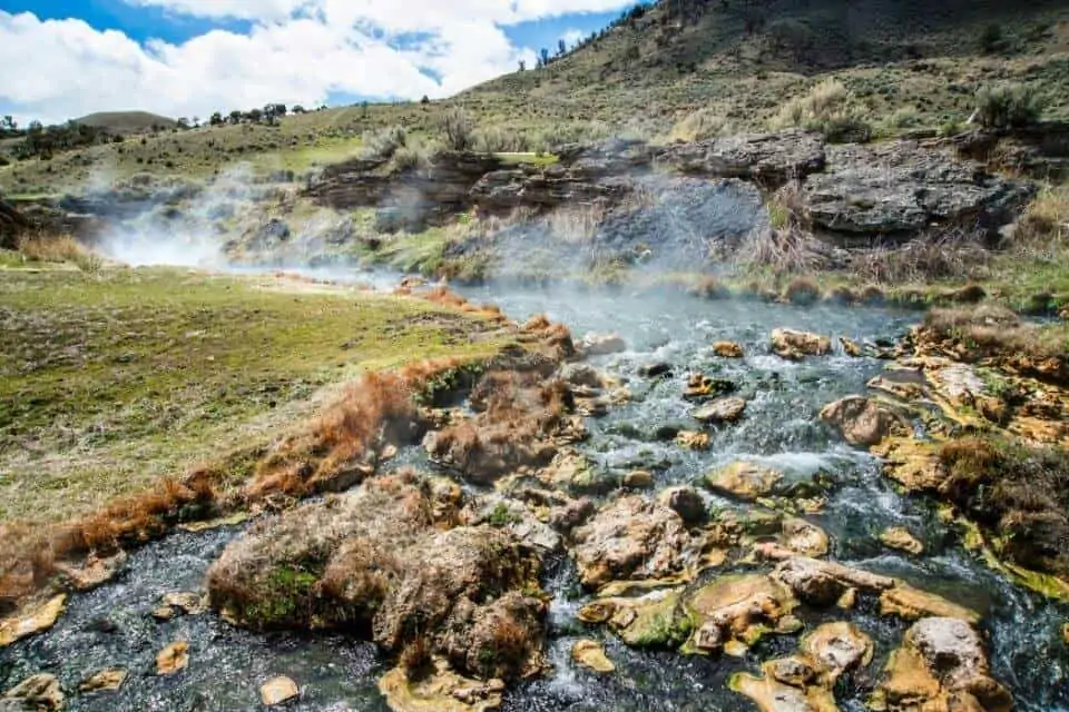 vroucí řeka Yellowstone