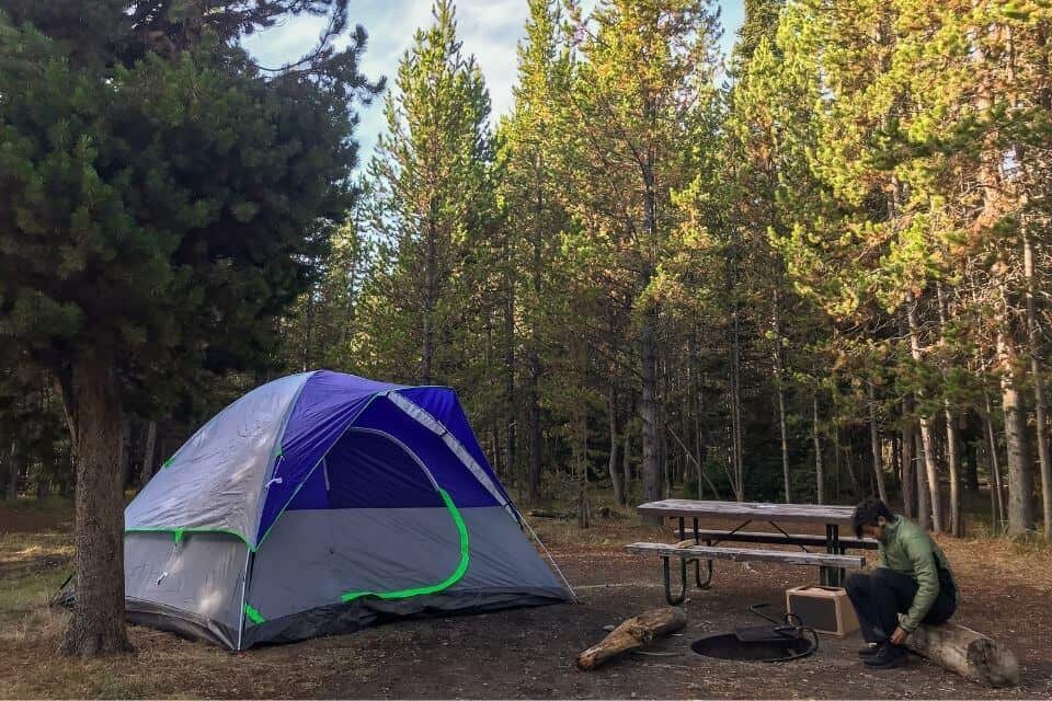 Camping in September in Yellowstone