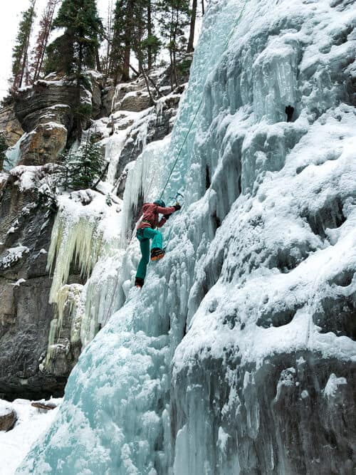 Ice climbing In Banff