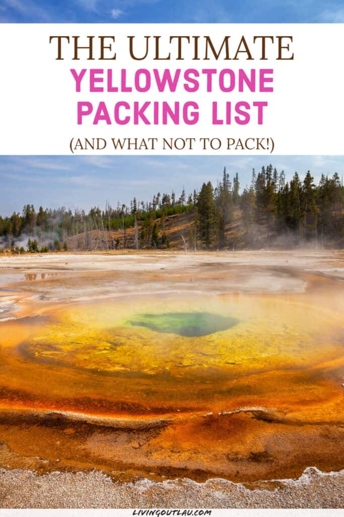 Packing List Yellowstone Pinterest