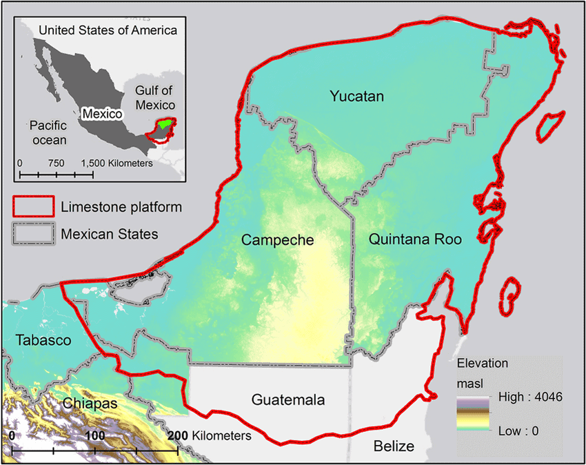 Where is The Yucatan Peninsula Map