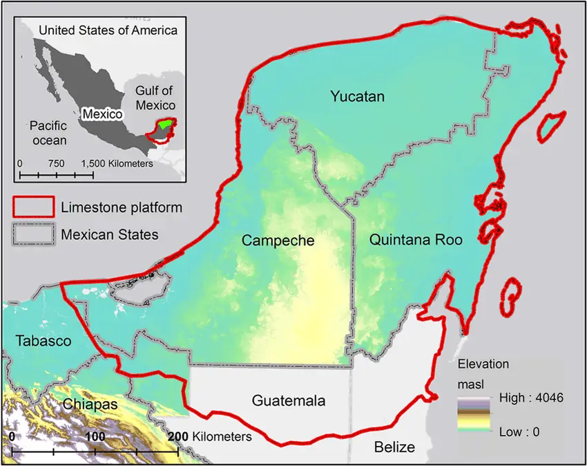 Where is The Yucatan Peninsula Map