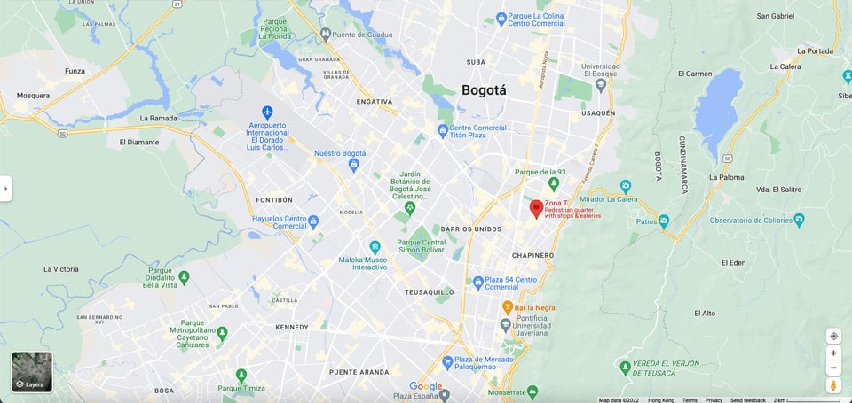 Zona-T-La-Zona-Rosa-Bogota-Map
