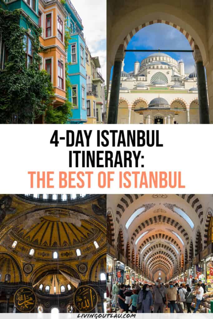 Istanbul itinerary 4 days Pinterest