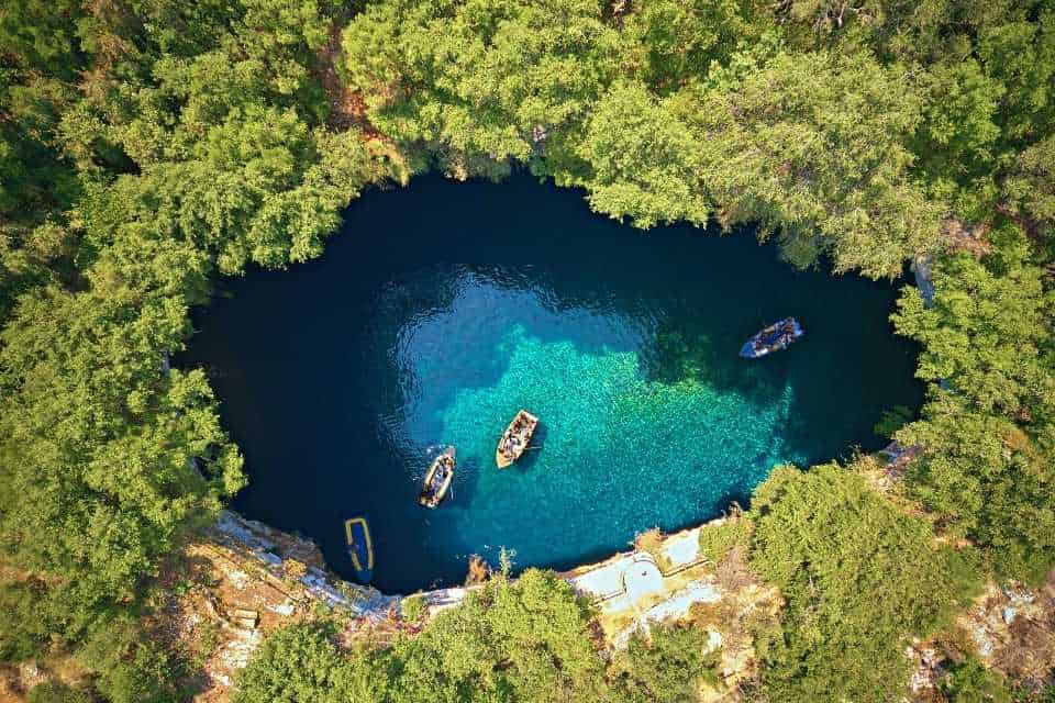 Melissani Cave Beautiful Greece Places