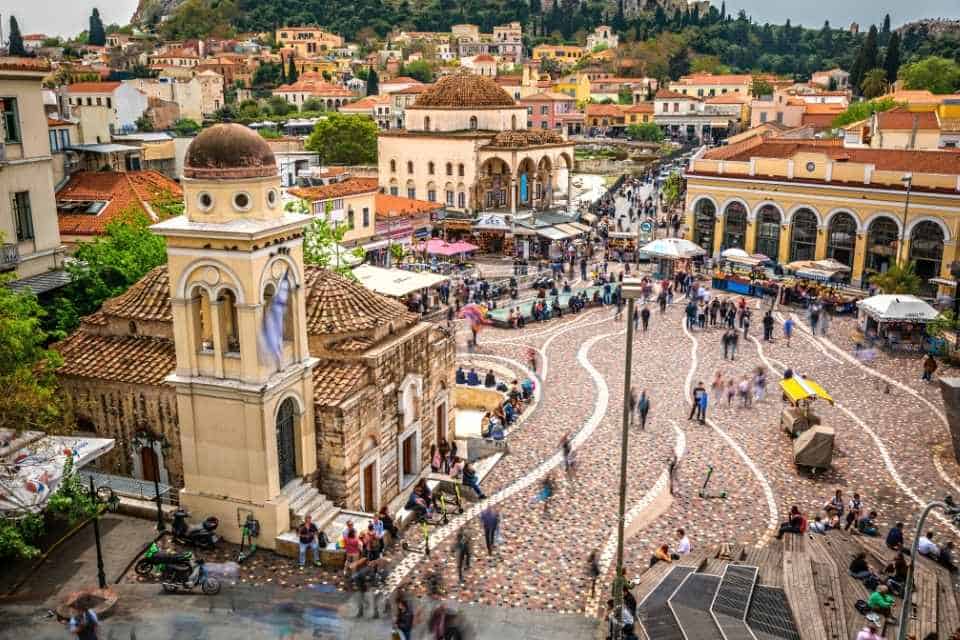 Monastiraki Square Greek Landmarks in Athens