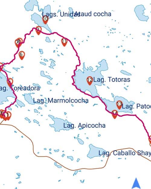Cajas-NAtional-Park-Hiking-Trail-Map