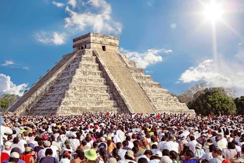 Chichen Itza In March Spring Equinox