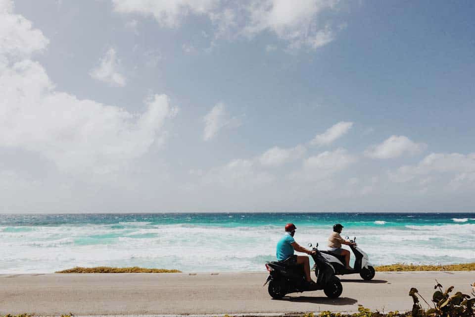 Cozumel-Tourists-Scooter-