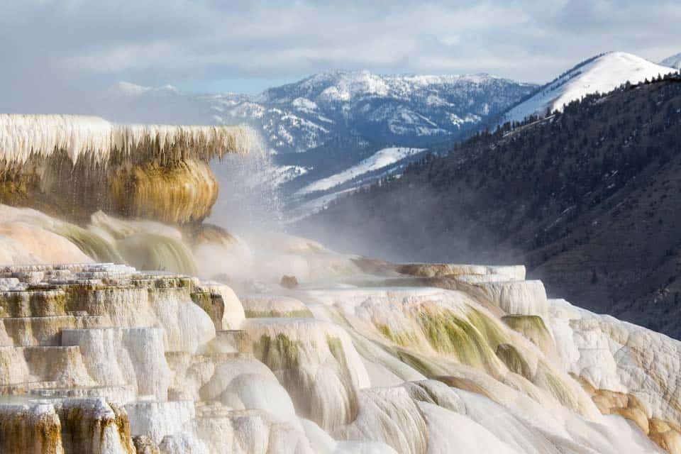 Mammoth-Hot-Springs-Yellowstone-In-April-Featured