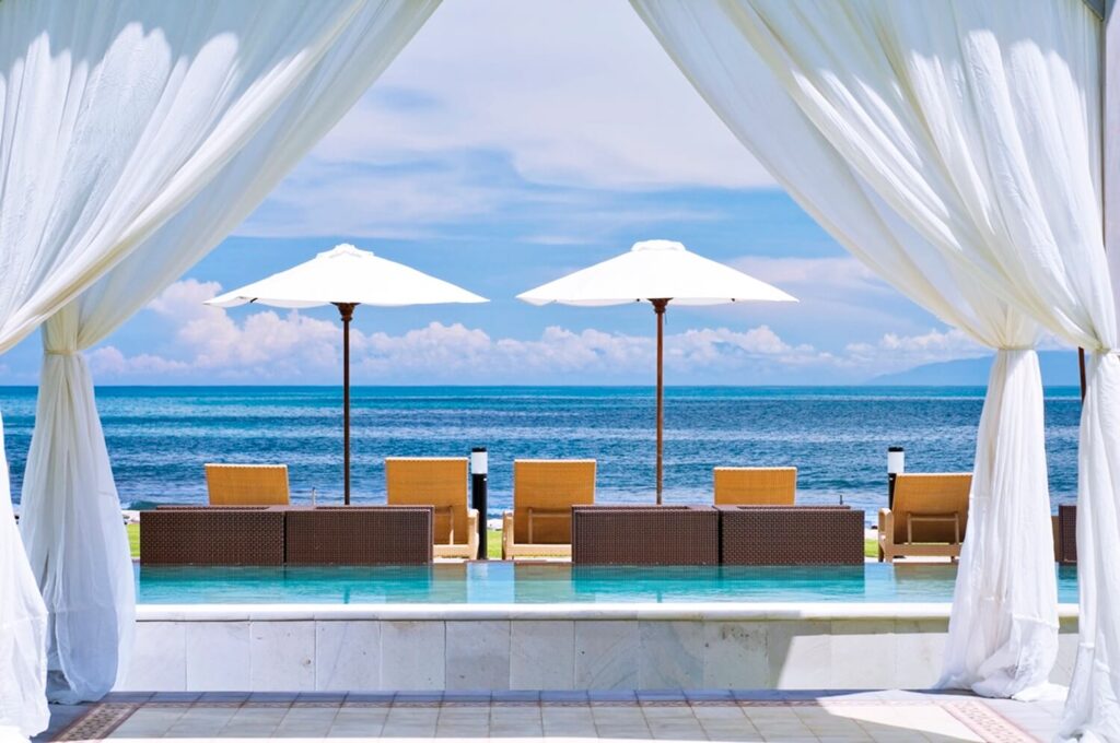 Infinity Pools In Bali On Beach