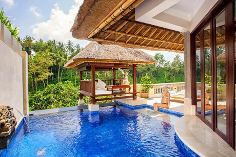 best hotels with infinity pools in Bali on beach